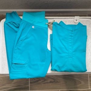 Figs Teal Scrub Set XXS/XXS Petite